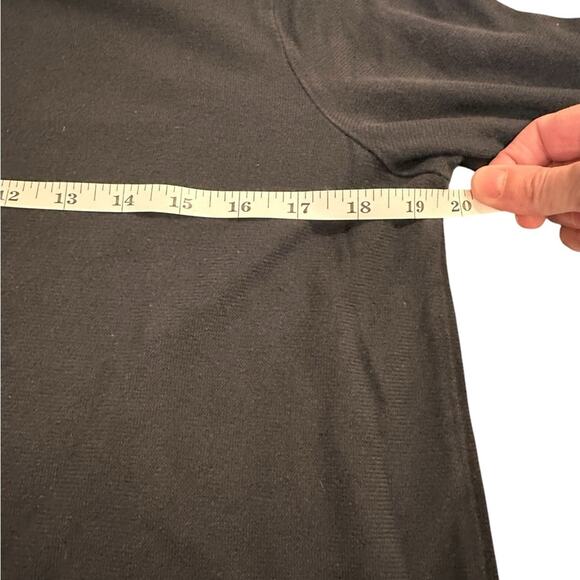 WILT Black Cotton Tunic Dress Minimalist Lagenlook Capsule Wardrobe, size Large - Picture 3 of 5